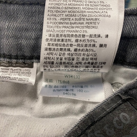 Levi's 514 Mens Gray Straight Fit Jeans Size 34x32 Denim Pants - Picture 8 of 8